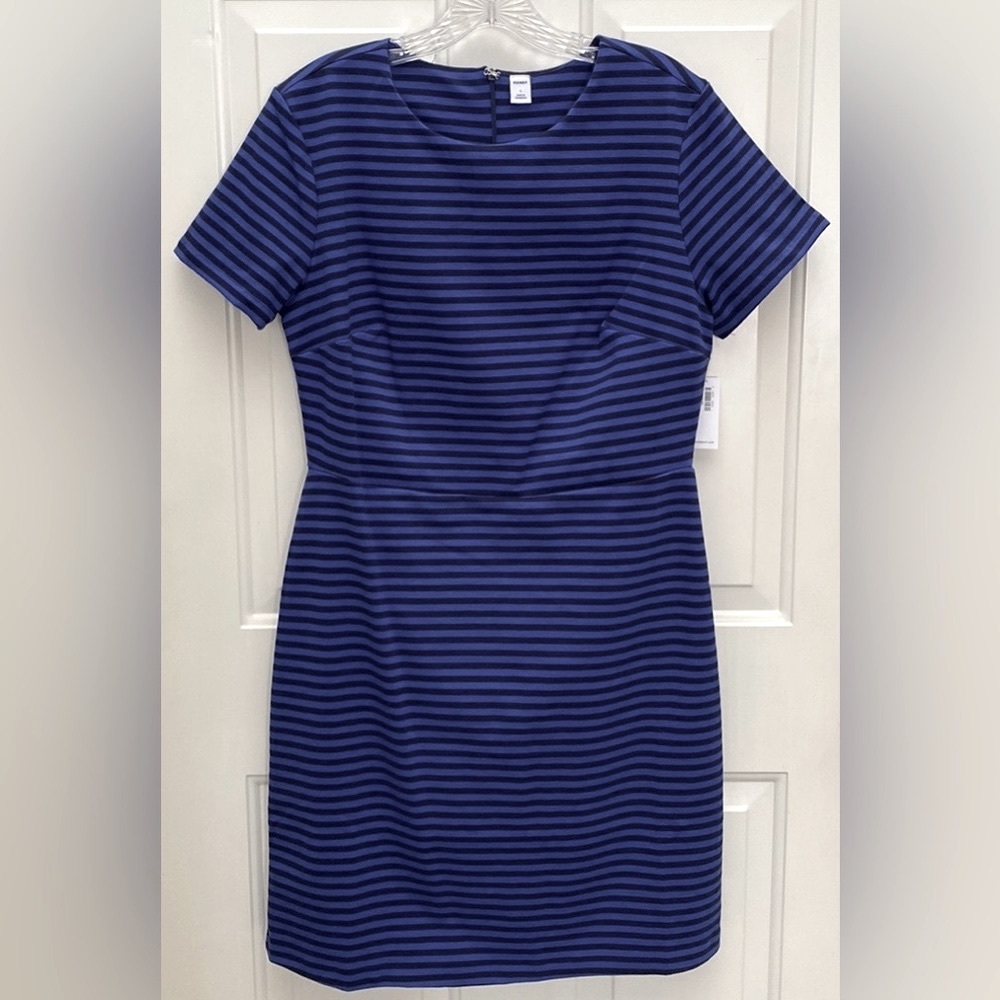 NWT navy & blue stripe dress